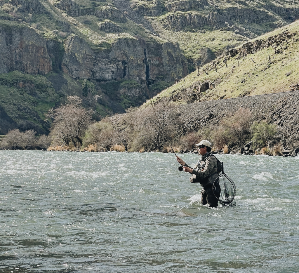 Nick Rzyska-Filipek fishing a Colorado river