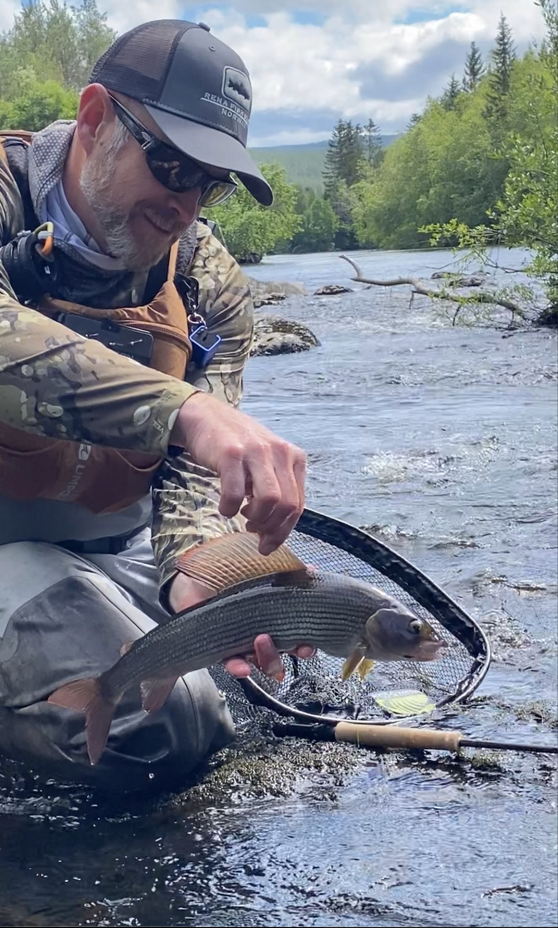 Fly Fishing Team USA captain Glade Gunther with a Grayling
