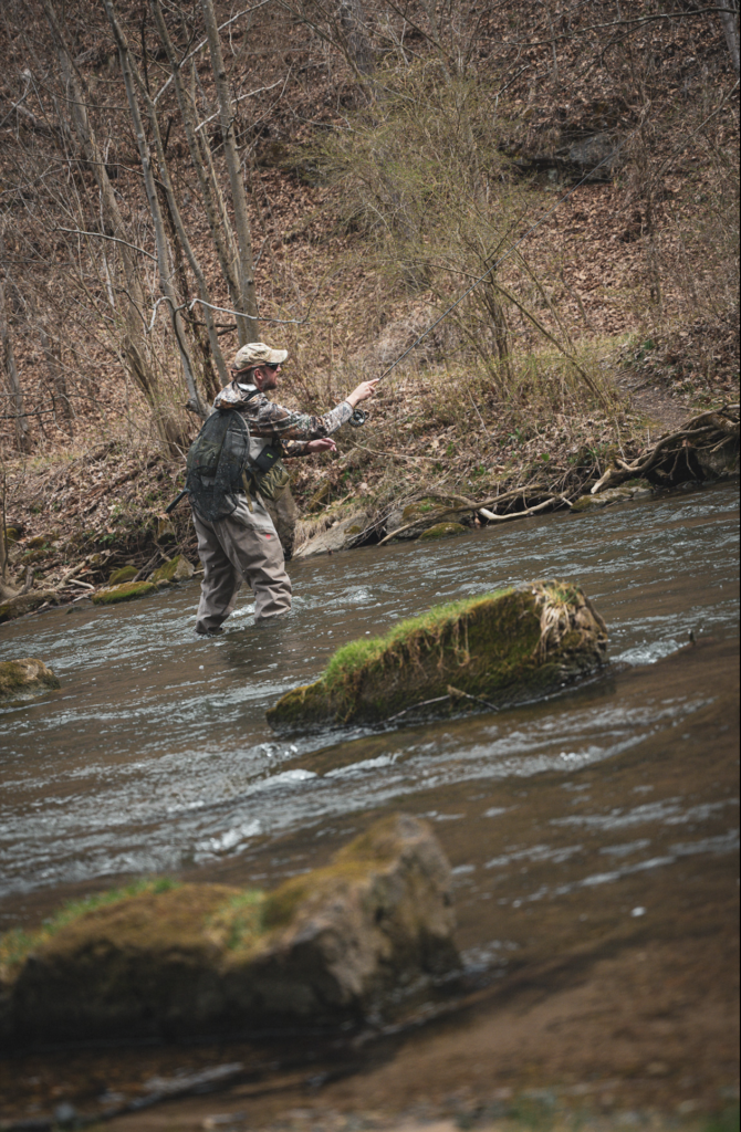 Pat Weiss fishing Spring Creek