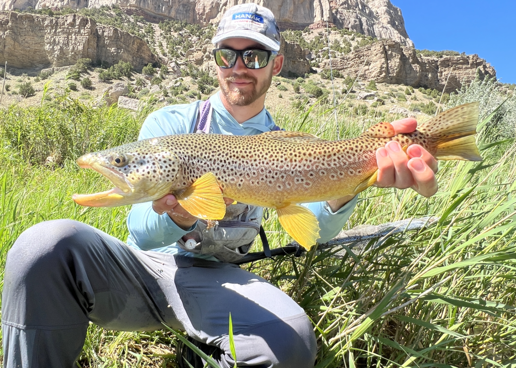 Mike Komara with a brown trout
